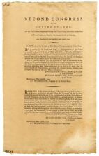 Second Congress of the United States signed in type by Geo Washington - Autograp picture