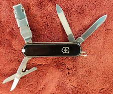 Victorinox Delémont Black Nail Clipper 580 Swiss Army Pocket Knife 65mm picture