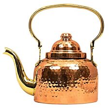 Traditional Pure Copper Tea Kettle Pot For Serveware 600 ml Inside Tin Lining picture
