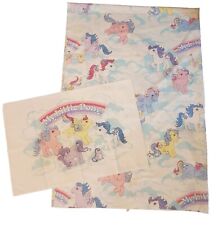Vintage My Little Pony Twin Flat Sheet and Pillowcase Set 1984 Hasbro Ponies picture