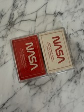 Vintage NASA Playing Cards Sealed Ames Dryden Flight Research Center Worm Logo picture