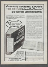 Standard & Poor's 1973 Stock Market Encyclopedia Vintage Print Advertisement picture