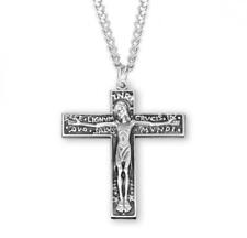 Good Friday Sterling Silver Crucifix Size 1.6in x 1.3in Features 24in Long chain picture