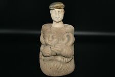 Large Antique Bactrian Stone Idol Sculpture of Goddess or Empress picture