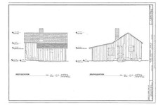 Baraboo Wisconsin Aldo Leopold Shack 1900s West South Elevations Drawing picture