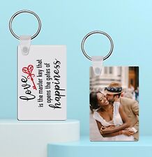 keychain 2 side personalized Custom photo text picture