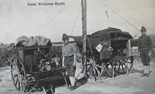 WW1 USARMY SIGNAL CORPS MOBILE FIELD WIRELESS SYSTEM MEXICO 1916 LITHO POSTCARD picture