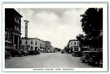 York Nebraska NE Postcard Business Center Coca-Cola Signage c1940's Vintage Cars picture