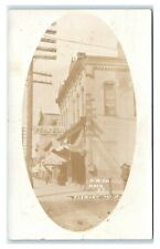 Postcard NW Corner Main St, Fremont Michigan pearson shoes dentist 1909 RPPC L49 picture