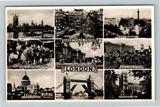 RPPC London United Kingdom, Greetings, Various Views, c1954 Vintage Postcard picture