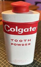 Vintage Colgate Tooth Powder Metal Tin Empty Can 2oz Rare USA In Good Shape picture
