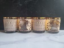 Declaration Of Independence '76 Bicentennial Whiskey Low Ball Glasses Set of 4 picture