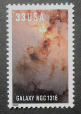 3388 MNH 2000 33c Galaxy NGC 1316 Edwin P. Hubble Space Telescope orbit images picture