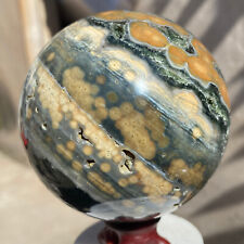 875g Rare Natural Colorful old Ocean Jasper Quartz Crystal Geode Sphere Ball picture