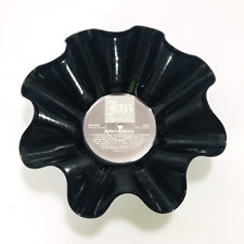 Repurposed Vinyl Record Bowl Bunny Berigan Label Chip Holder Custom Ruffled Tray picture