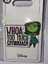 Disney Parks Inside Out Disgust Whoa Too Much Enthusiasm New Pixar Pin OE picture