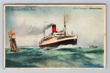 Cunard White Star, Ship, Transportation, Antique, Vintage c1938 Postcard picture