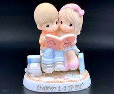 💕 Precious Moments Figurine – “Our Story” Couple Reading Book picture