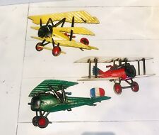 Vintage 1975 HOMCO SEXTON Set of 3 Airplanes Cast Metal Wall Art Decor Hanging picture
