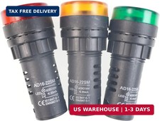 HSF 3-Pack 22mm LED Buzzer Flash Alarm, 110/120V, AD16-16SM-RR110V picture