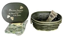 LONGABERGER 2011 St Patrick’s Day FIELDS OF CLOVER Basket w/ Lid & Liners picture