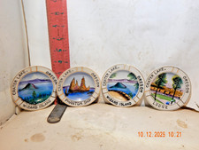 Set of four ashtrays, Souvenirs of Crater Lake, Oregon - Victoria Ceramic, Japan picture