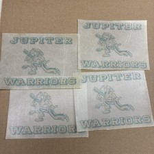 Jupiter Warriors High School Or College Mascot Decal Lot 4 Total Vintage  picture