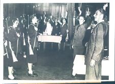 GA81 1953 Original Photo GUNS AND CLENCHED FISTS Free German Youth Leipzig Group picture