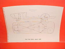 1967 1968 1969 BMW 1600 CABRIOLET 1800 2000 TOURING SEDAN FRAME DIMENSION CHART picture