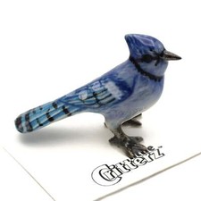 Little Critterz Bird - Bluejay "Mischief" - Miniature Porcelain Figurine picture