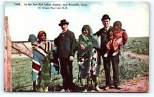 POCATELLO, ID Idaho ~ NATIVE AMERICANS Fort Hall Indian Agency c1910s Postcard picture