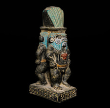 Authentic Ancient Egyptian Double Faced Bes Statue Protective God Artifact BC picture