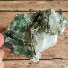 Fluorite w/ Aragonite and Pyrite Crystal Cluster: 1lb 0.4oz (464 g); 4.0