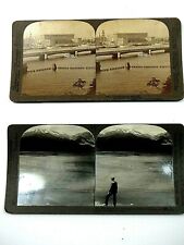 Color 2 Stereoscope Photos GRAND CANAL STOCKHOLM, SWEDEN / GREECE picture