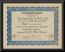 Personalized Transorbital Lobotomy Certificate Printed on 1950s Paper *101 picture