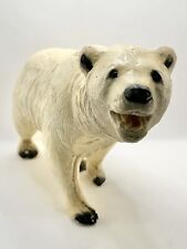 Vintage Realistic Chalkware Polar Bear Figurine picture