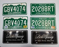 1963 Colorado  Truck License Plate Green White Lot of 6 picture