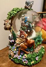 Disney Bambi “Little April Showers” Musical Motion Snow Globe Needs Repairs picture