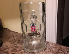 Large BECK'S BEER Dimpled Glass MUG STEIN 8
