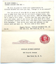 Popular Science News 1895 Postal Card With Reply New York 1953 picture