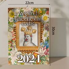2024 Medieval Cats Calendar Weird Cats Calendar Wall Calendar New Year Gifts picture