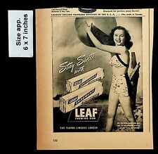 1948 Leaf Chewing Gum Spearmint Woman Swimsuit Ball Vintage Print Ad 30991 picture