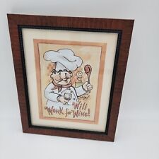 Fat Cook Wine Framed Print Will Work for Wine picture