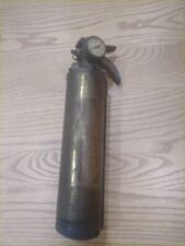 Vintage Stop-Fire Brass Fire Extinguisher With Hanging Bracket picture