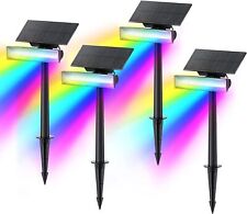 Solar Spot Lights Outdoor, 54 LEDs Solar Lights Outdoor 7 Multicolor Changing picture
