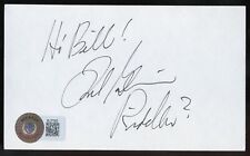 Frank Gorshin d2005 signed autograph 3x5 card Actor Riddler Batman BAS Stickered picture