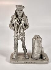 “THE LONE SAILOR”  S. BLEIFELD SIGNED PEWTER US NAVY MEMORIAL STATUE picture