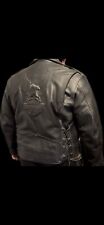 Vintage Harley-Davidson Eagle Embossed Leather Jacket XXL Mens picture