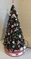 RARE Danbury Mint University of Nebraska Cornhuskers LightUp Christmas Tree HTF picture