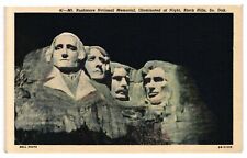 Vintage Used Postcard Mt Rushmore National Memorial at Night Black Hills SD picture